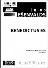 Benedictus Es SSSAAA choral sheet music cover